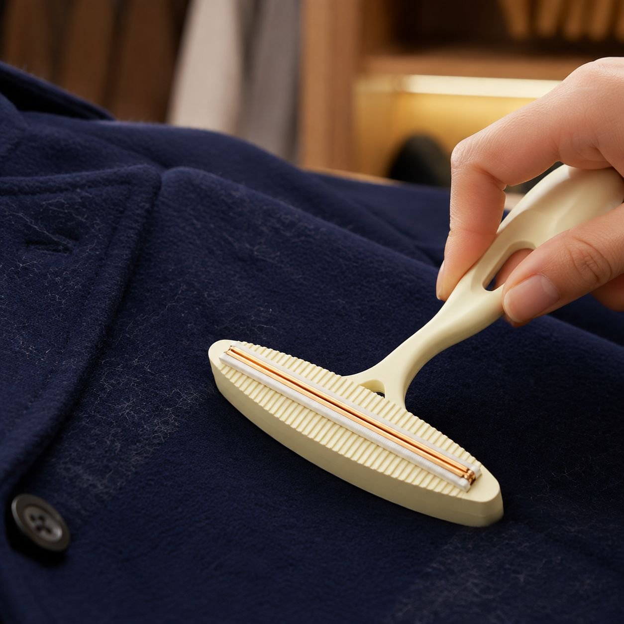 Eliminador de pelusas para abrigos de lana