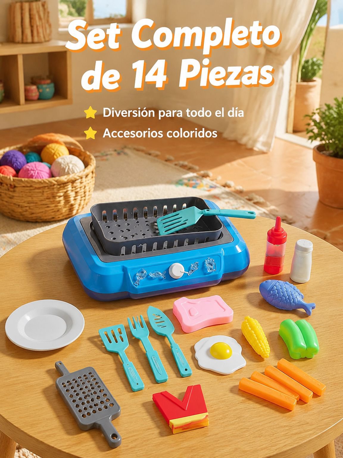 Juego de cocina en miniatura para niños