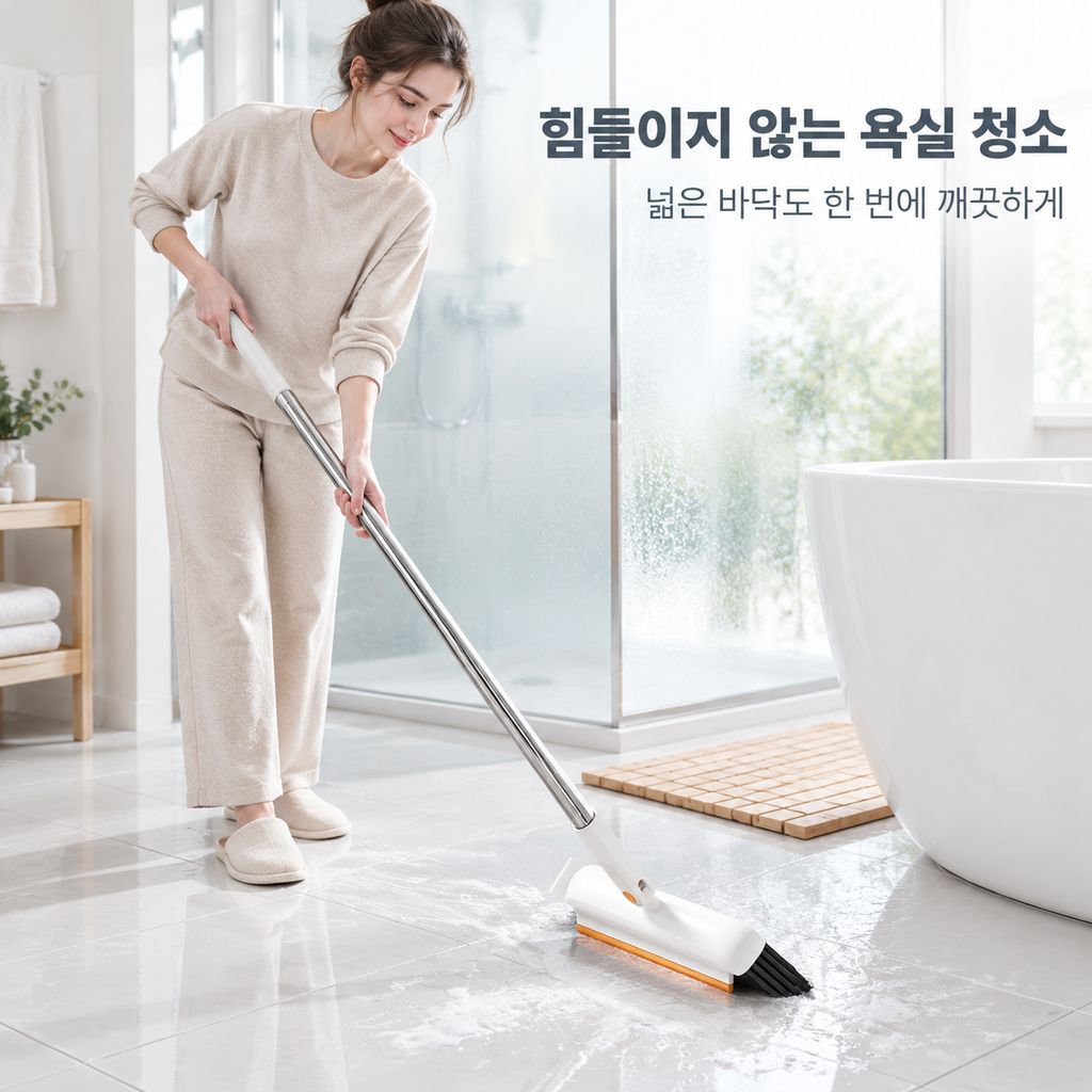 고급 V형 욕실 바닥 브러쉬 화장실 스퀴지 가정용 하드모 틈새 청소 솔