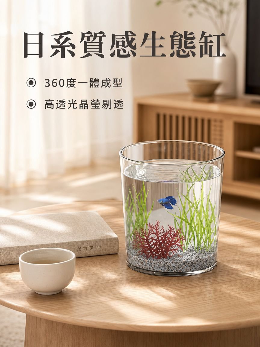 圓形生態魚缸