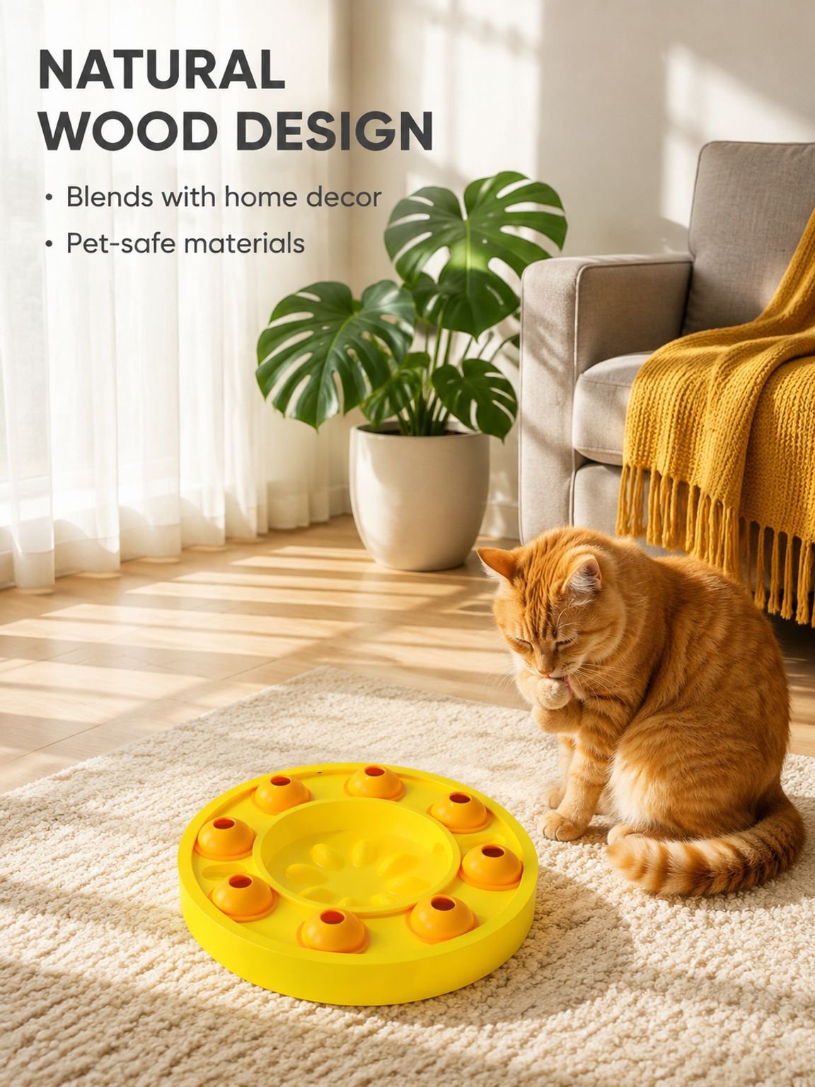 Cat puzzle feeding toy