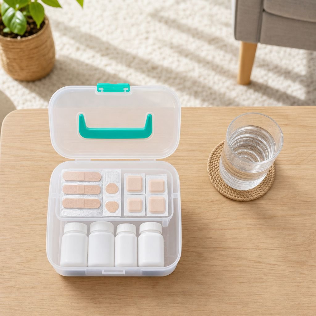 Portable medicine box for home and travel