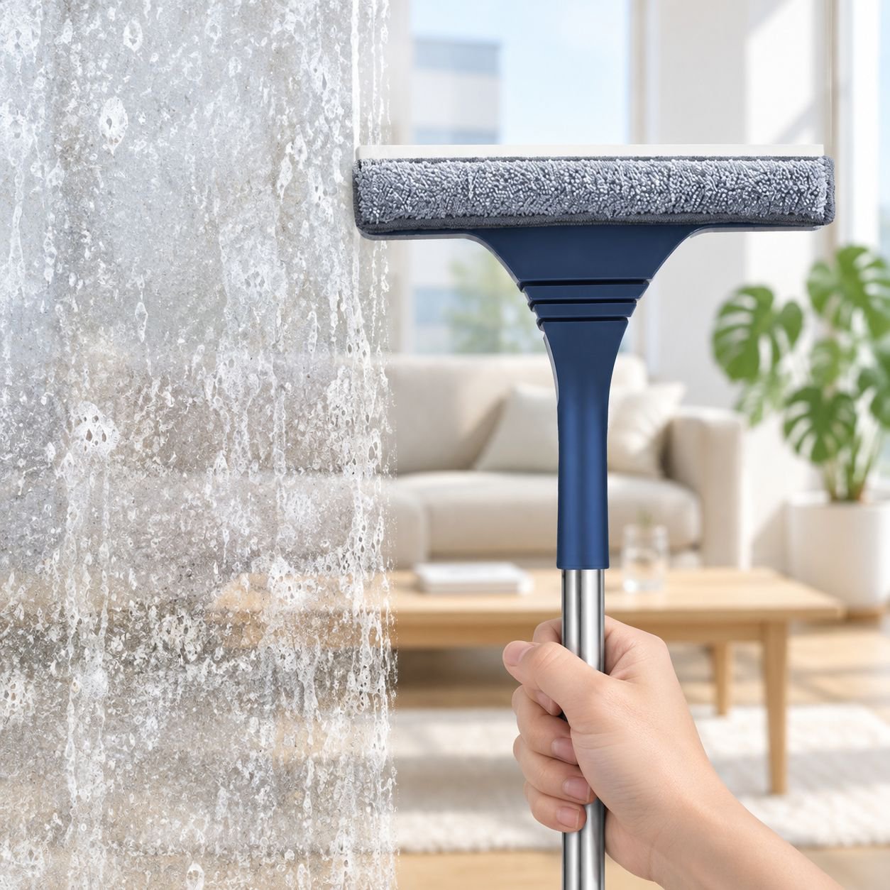高層ビル用両面窓拭き器の全体画像