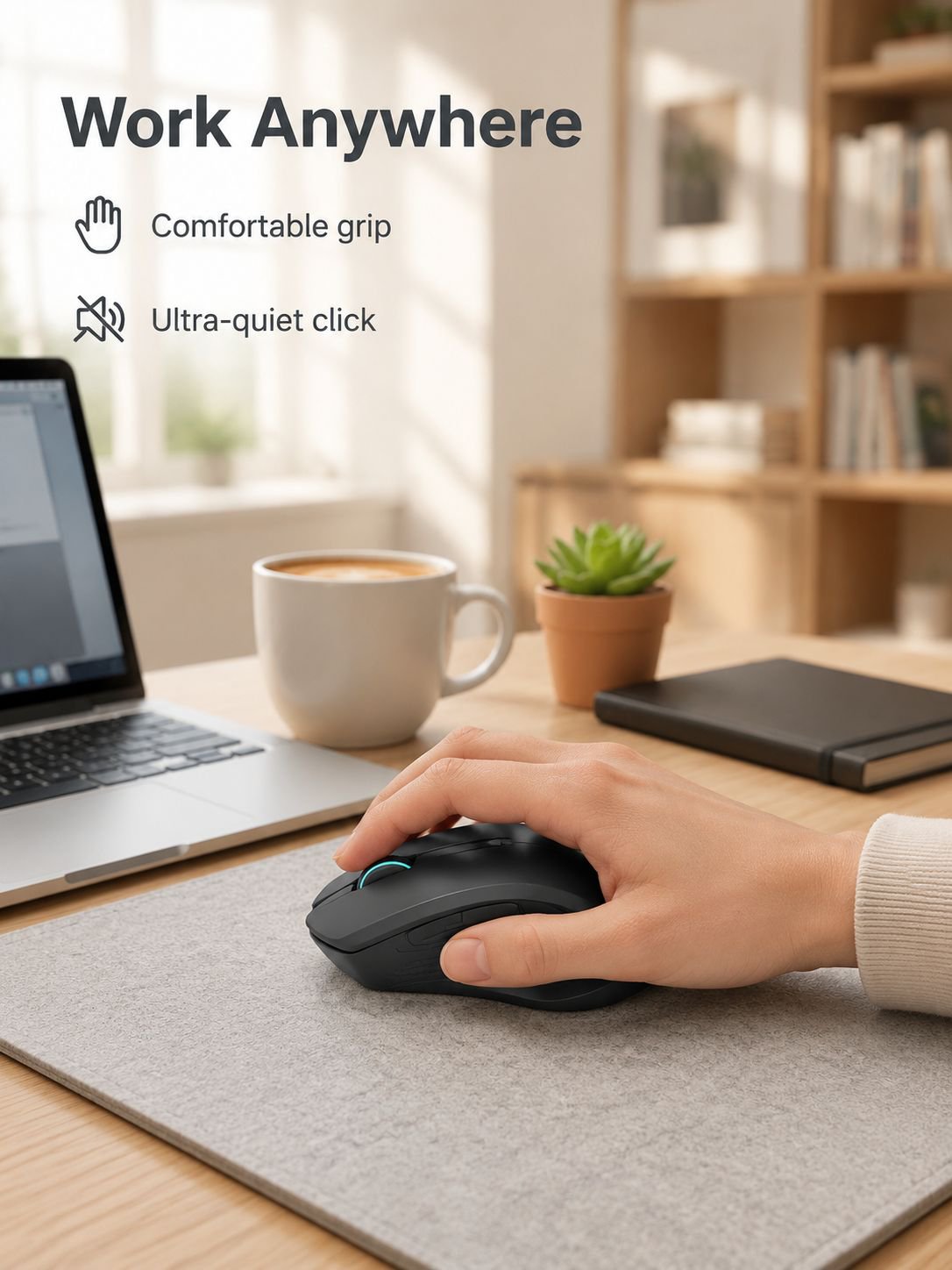 Bluetooth Wireless Silent Mouse Rechargeable Gaming Universal