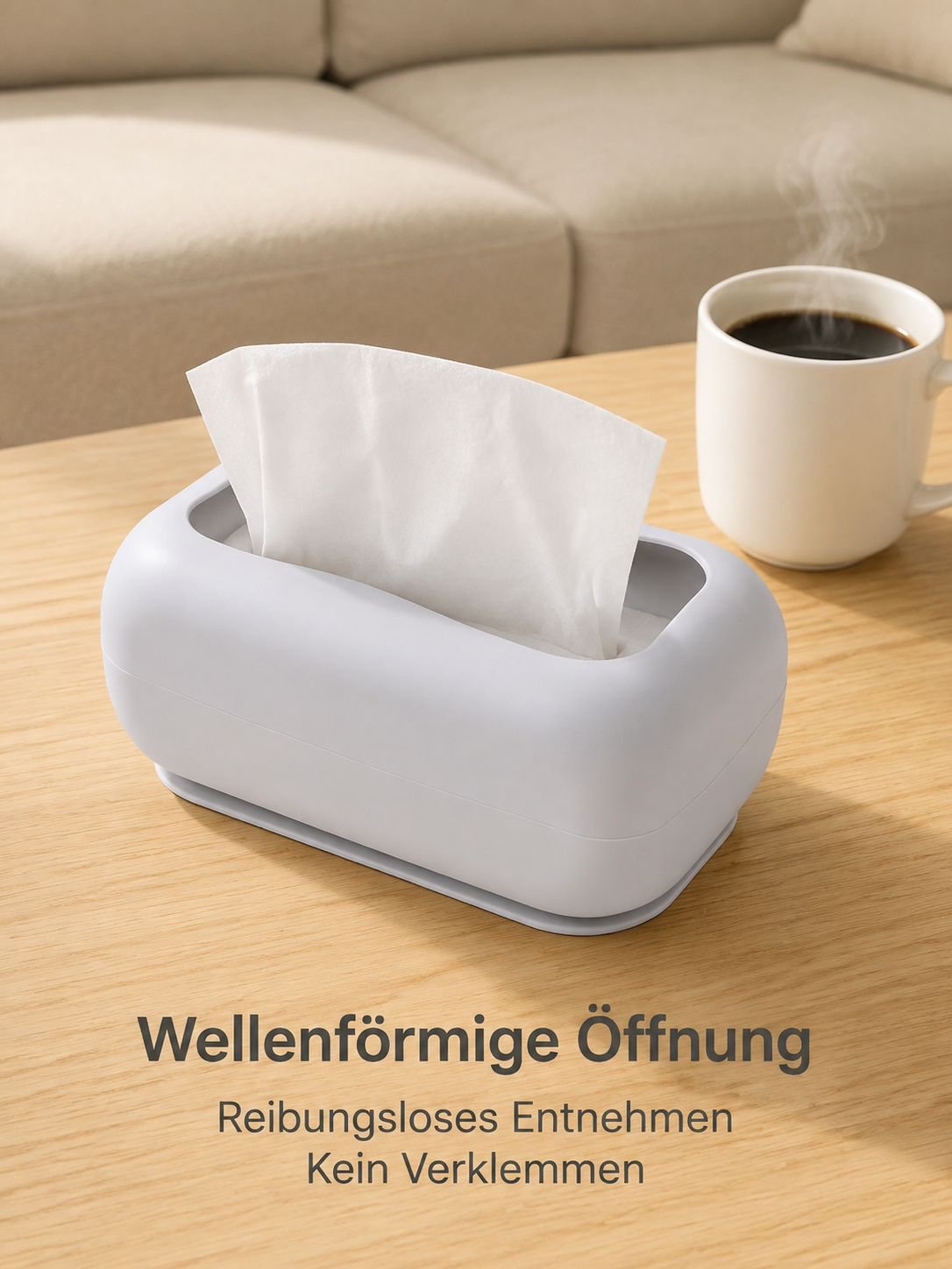 Multifunktionale Silikon-Taschentuchbox mit Saugnapf