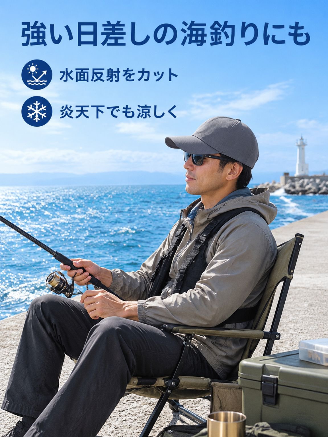 UVカット速乾サンキャップ