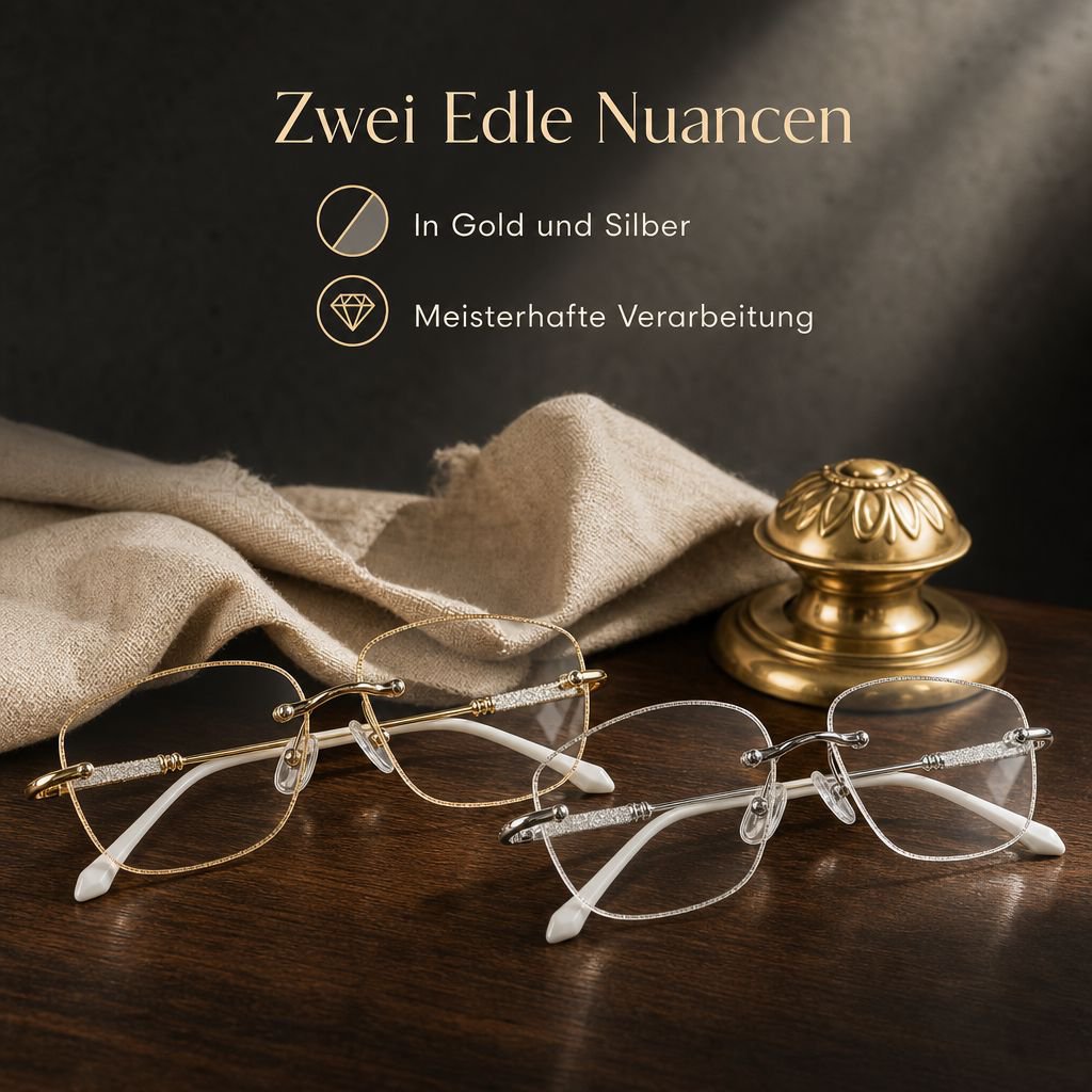 Hochwertige, rahmenlose Damen-Lesebrille