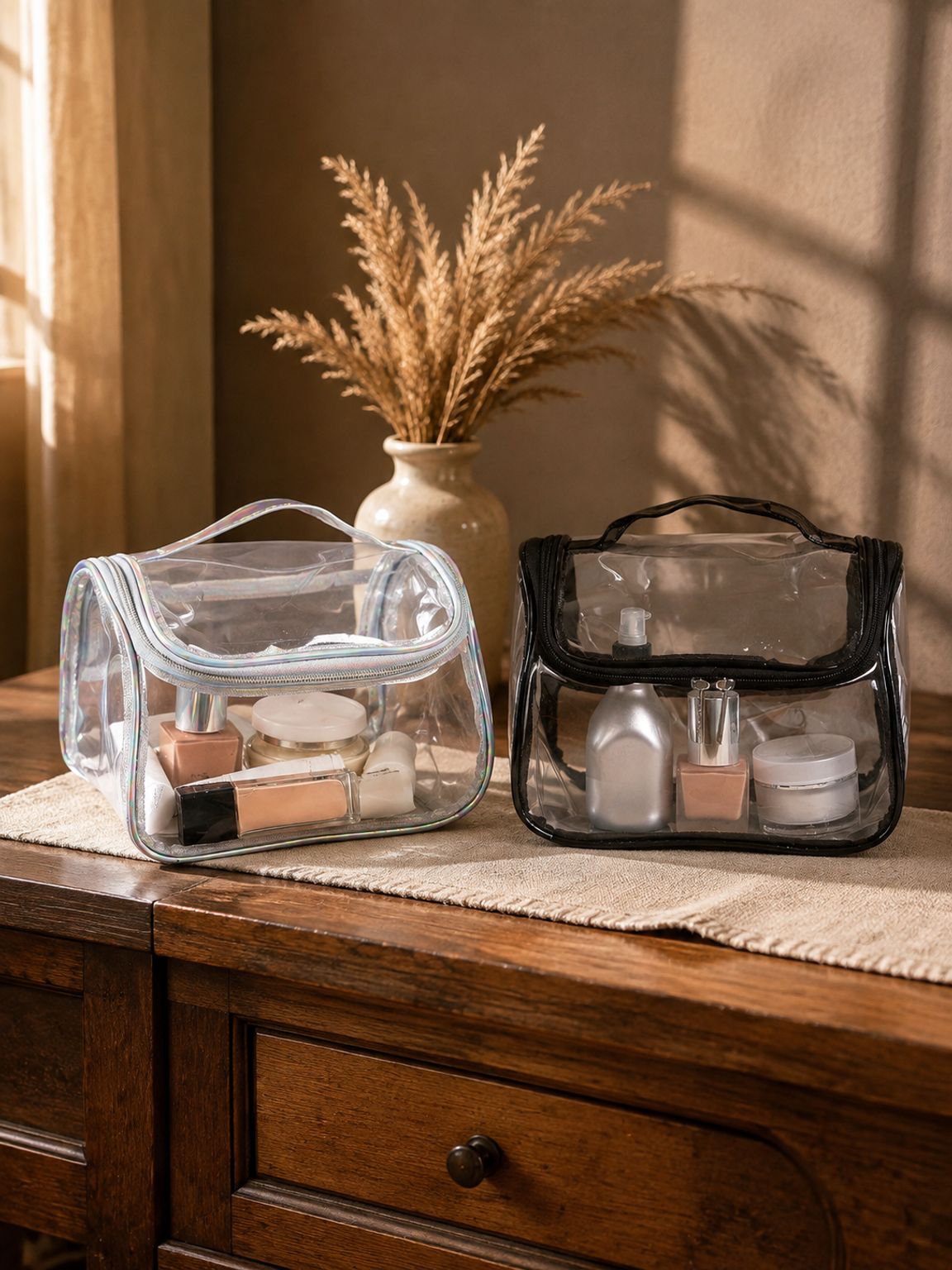 Portable Waterproof Toiletry Bag for Travel and Business, Makeup Organizer Pouch