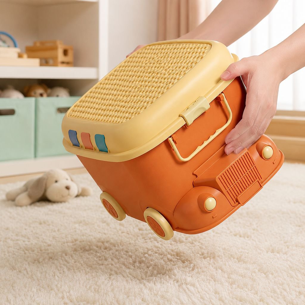 Caja de almacenamiento de juguetes locomotora, caja de almacenamiento para el hogar, caja de almacen