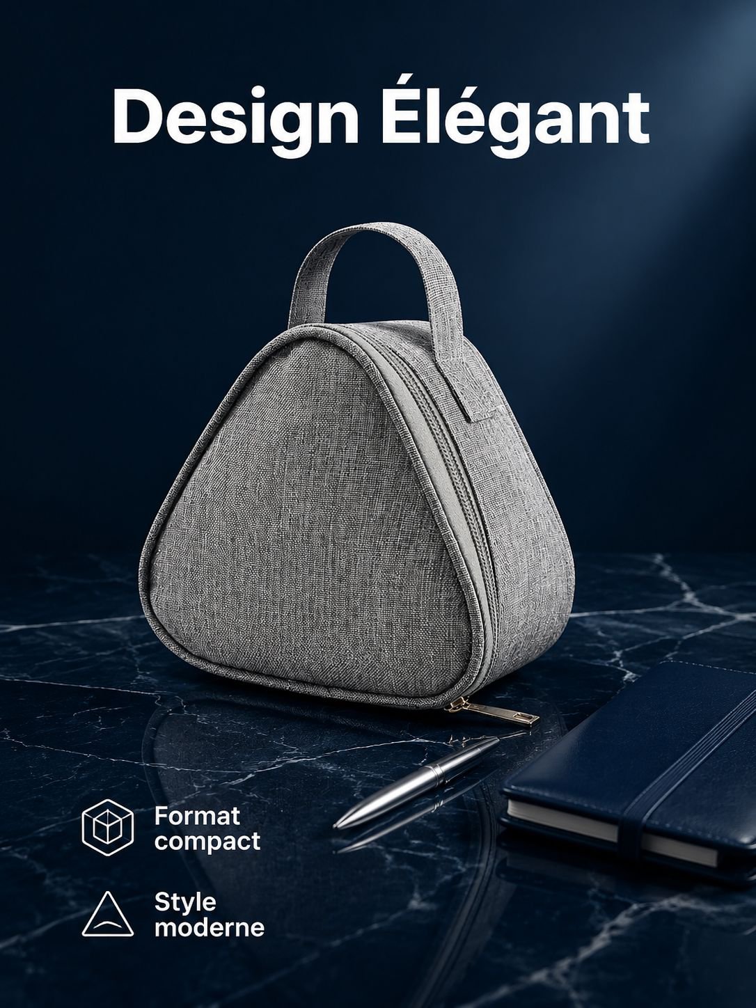 Petit sac isotherme triangulaire portable pour déjeuner