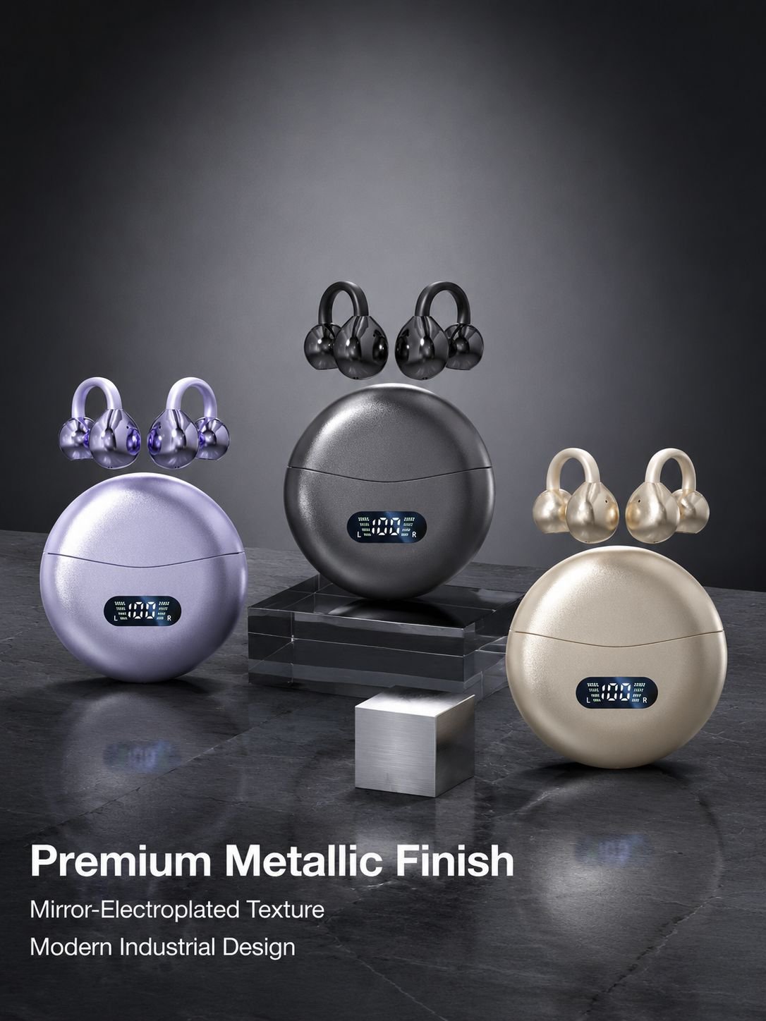 Non-in-ear Smart AI Translation Bluetooth Ear Clip, 2026 Hot-selling Global Model