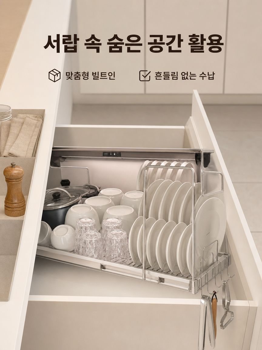 304 스테인리스 주방 식기 그릇 정리 선반