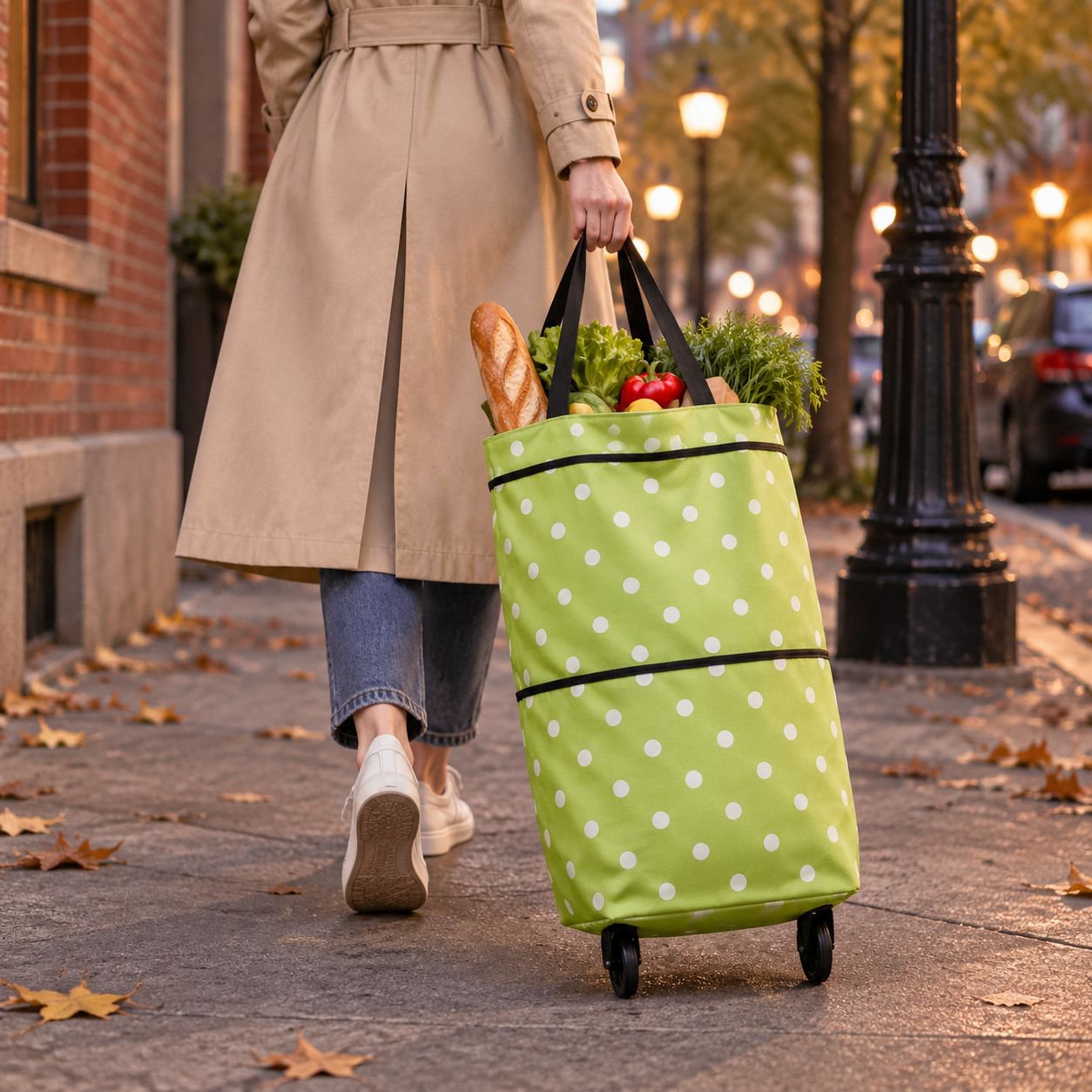 Bolsa de compras plegable fácil de guardar