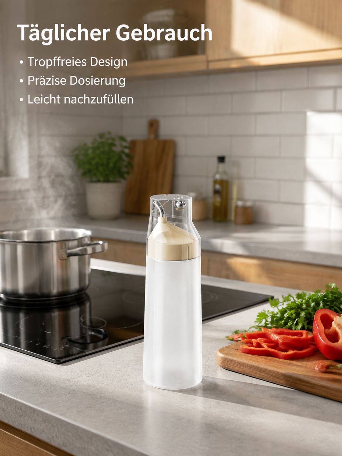 Tropffreie Sojasaucenflasche für Küche und Haushalt