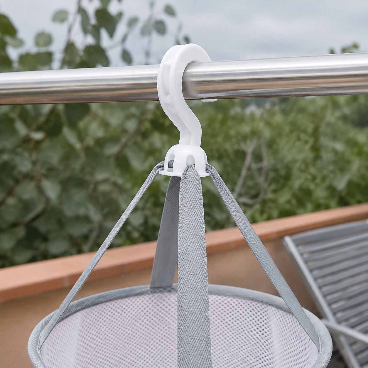 Portable Clothes Drying Mesh Bag Storage Basket