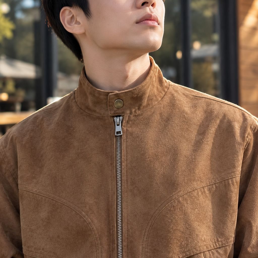 남성 빈티지 스탠드넥 스웨이드 자켓 가을 옷