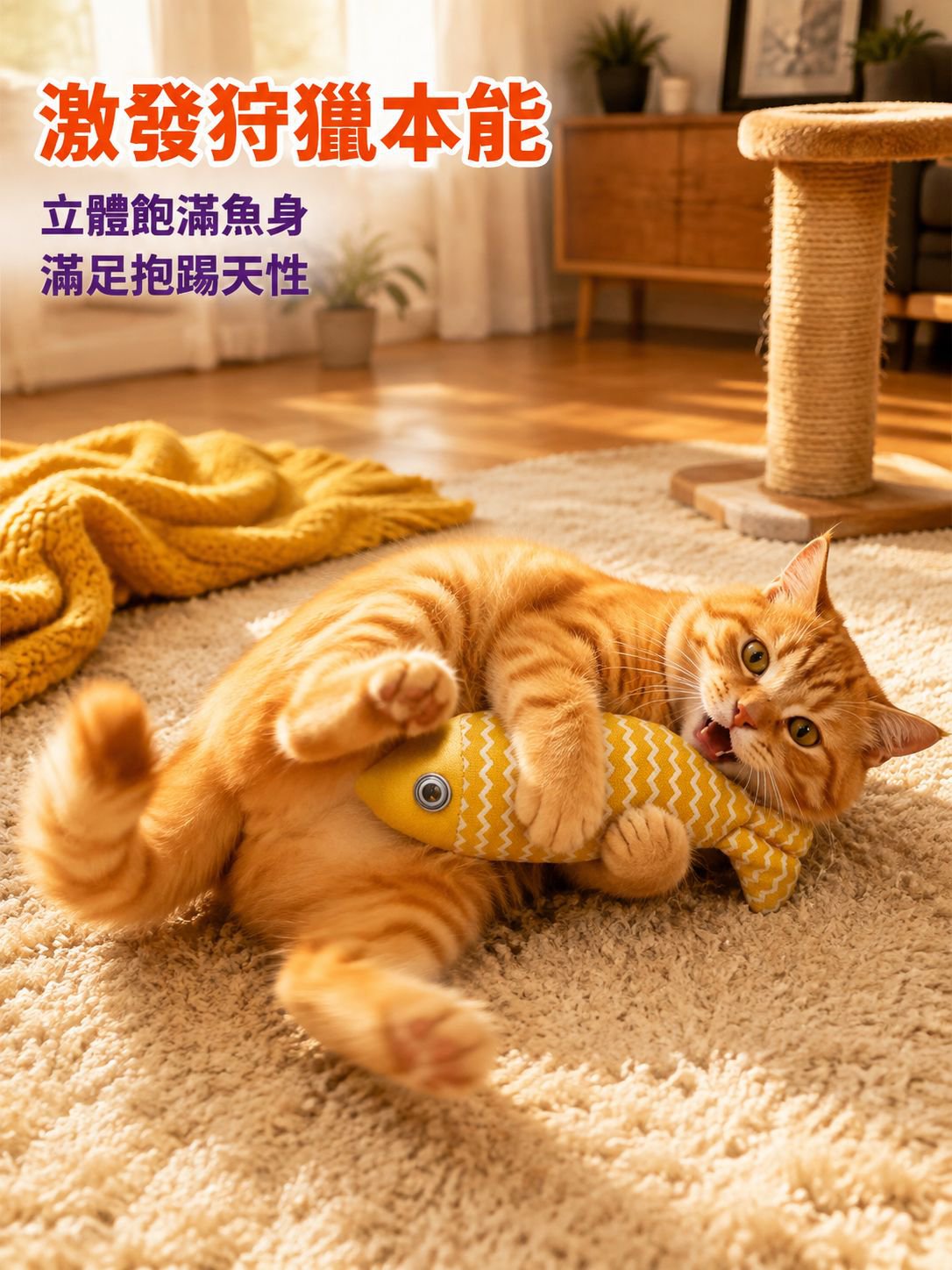 貓咪貓薄荷魚玩具