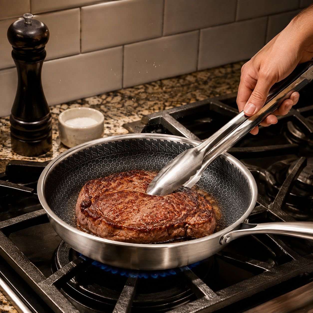 Kitchen Essential Triple Layer Steel Frypan