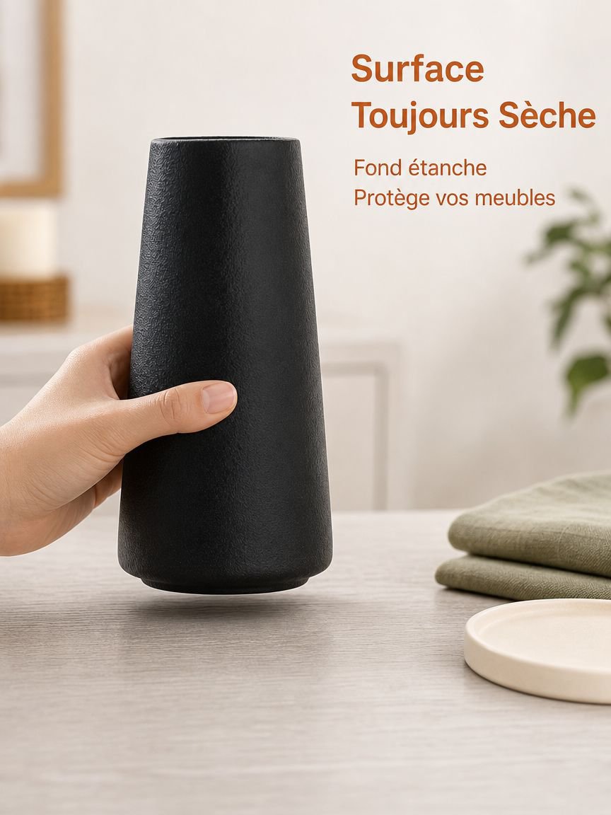 Vase à large ouverture pour bouquets de fleurs