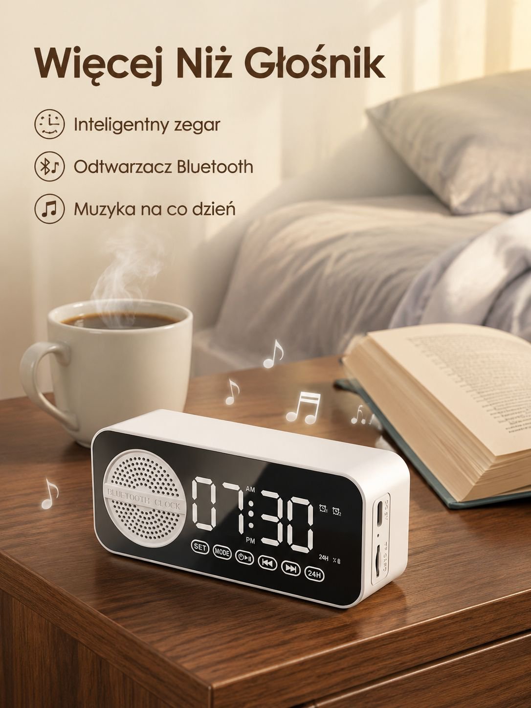 Wielofunkcyjny głośnik Bluetooth, pamiątka pożegnalna, inteligentny zegar głosowy