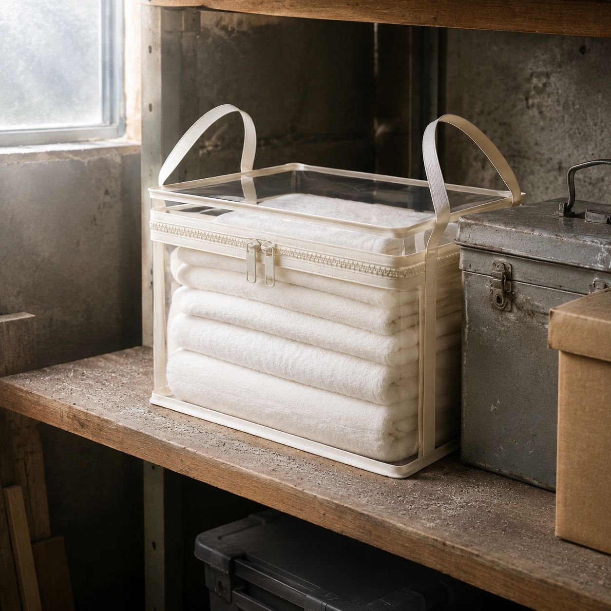Clear storage pouch for easy item identification