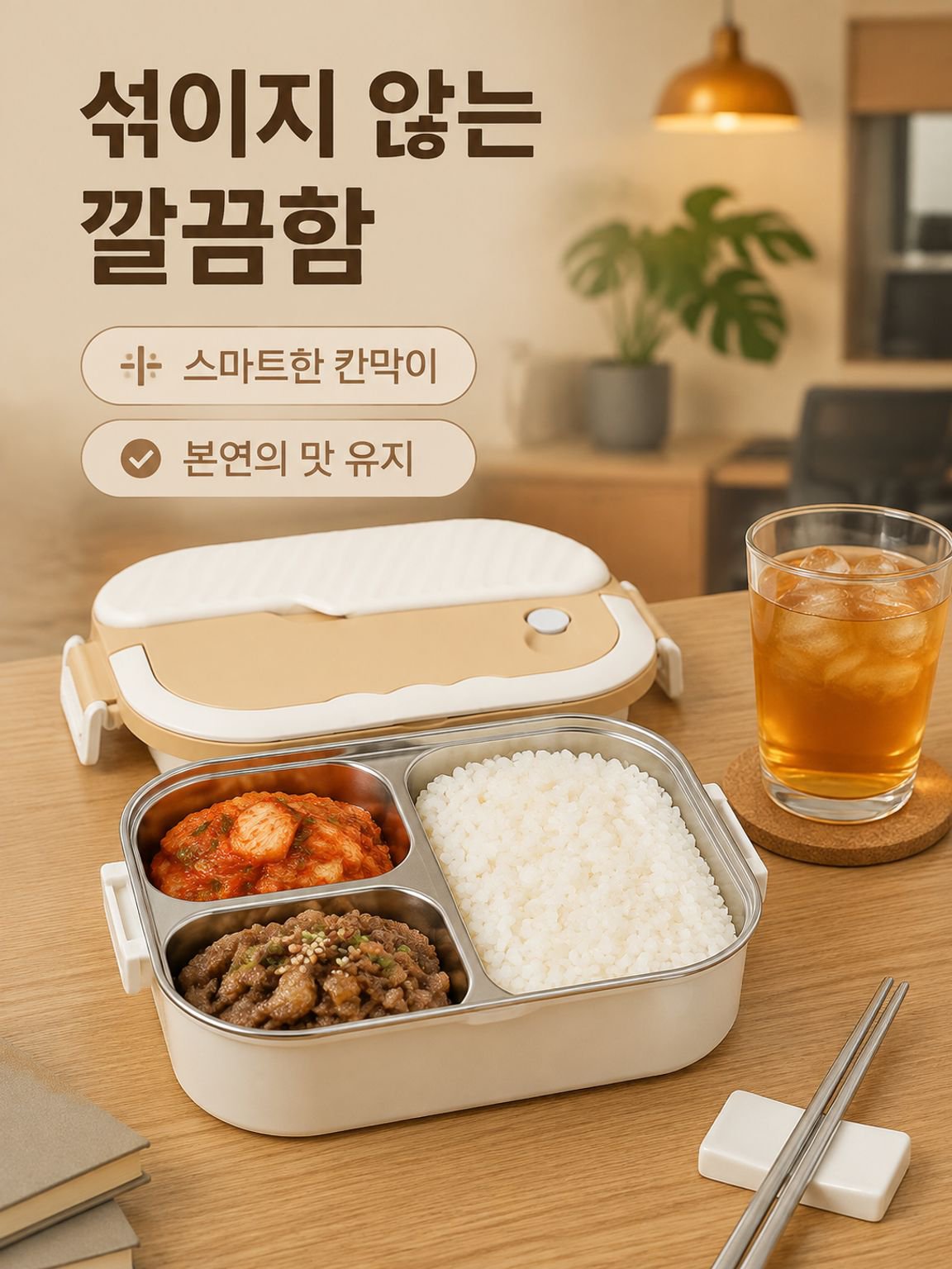 대용량 스플릿 스테인리스 도시락 상자