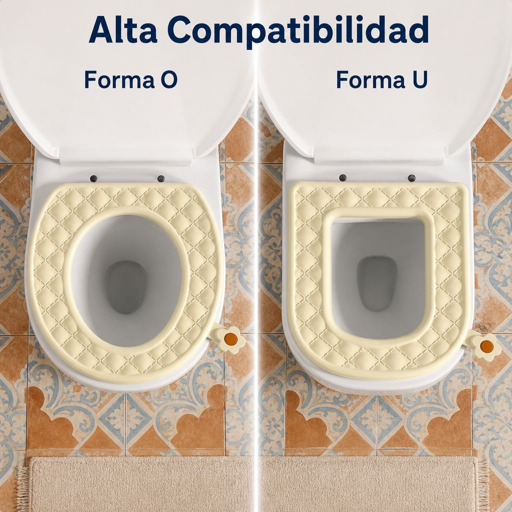 Cojín de inodoro aromático, grueso, impermeable, lavable, con mango, apto para todo el año