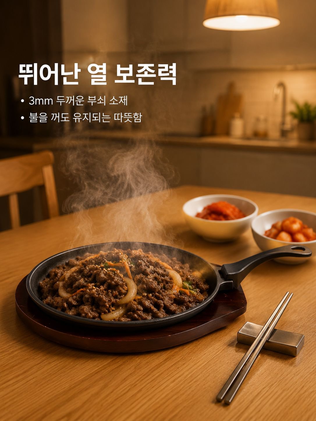 다기능 주물 프라이팬 전체 모습