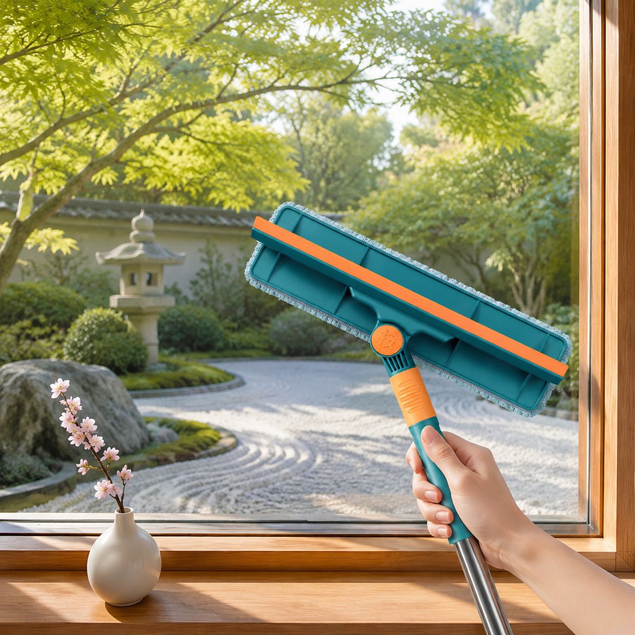 時短掃除を叶える窓掃除ブラシの使用例