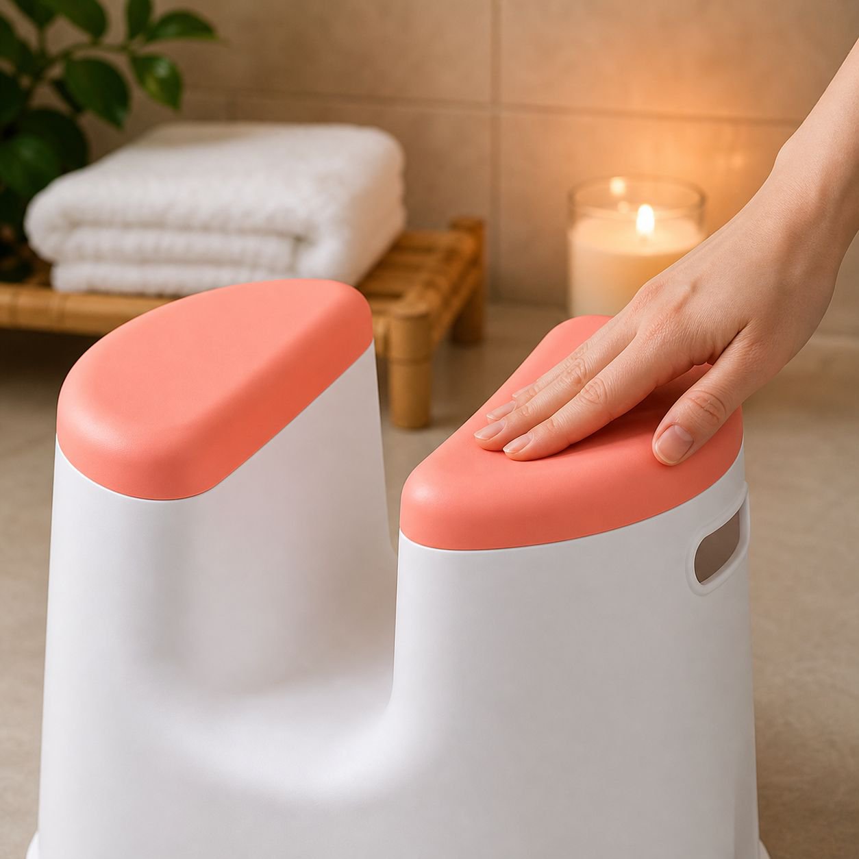 Non-slip shower chair designed for expectant mothers
