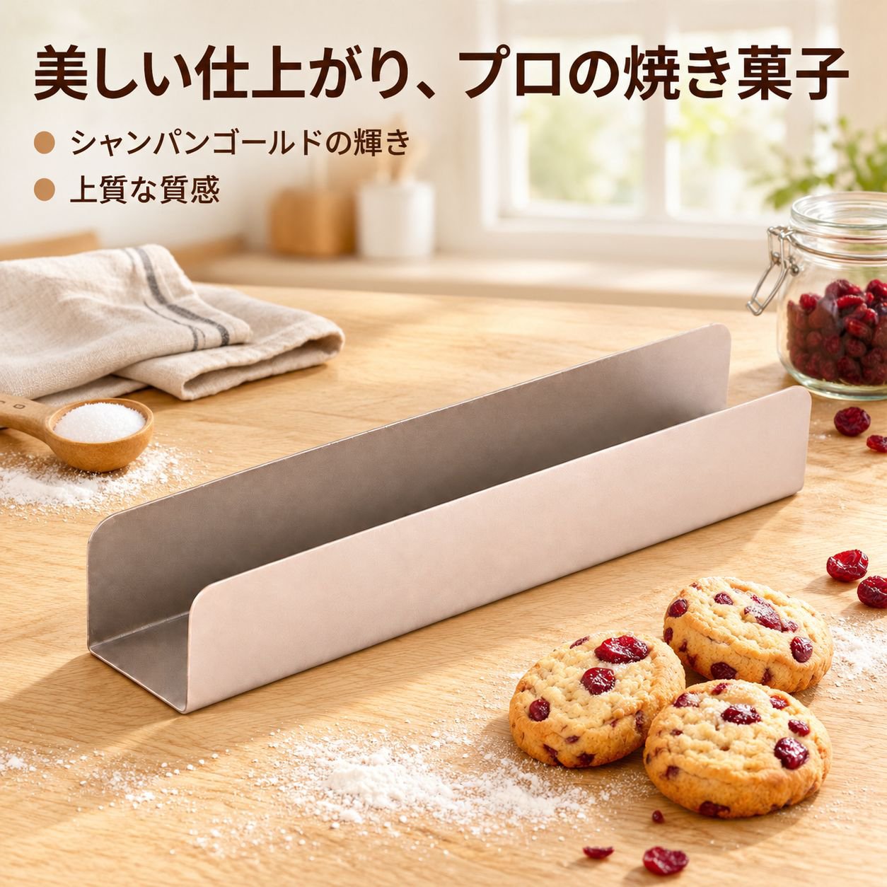 ノンスティック U型 クッキー型 クランベリークッキー 成形型 パン型 ベーキングツール