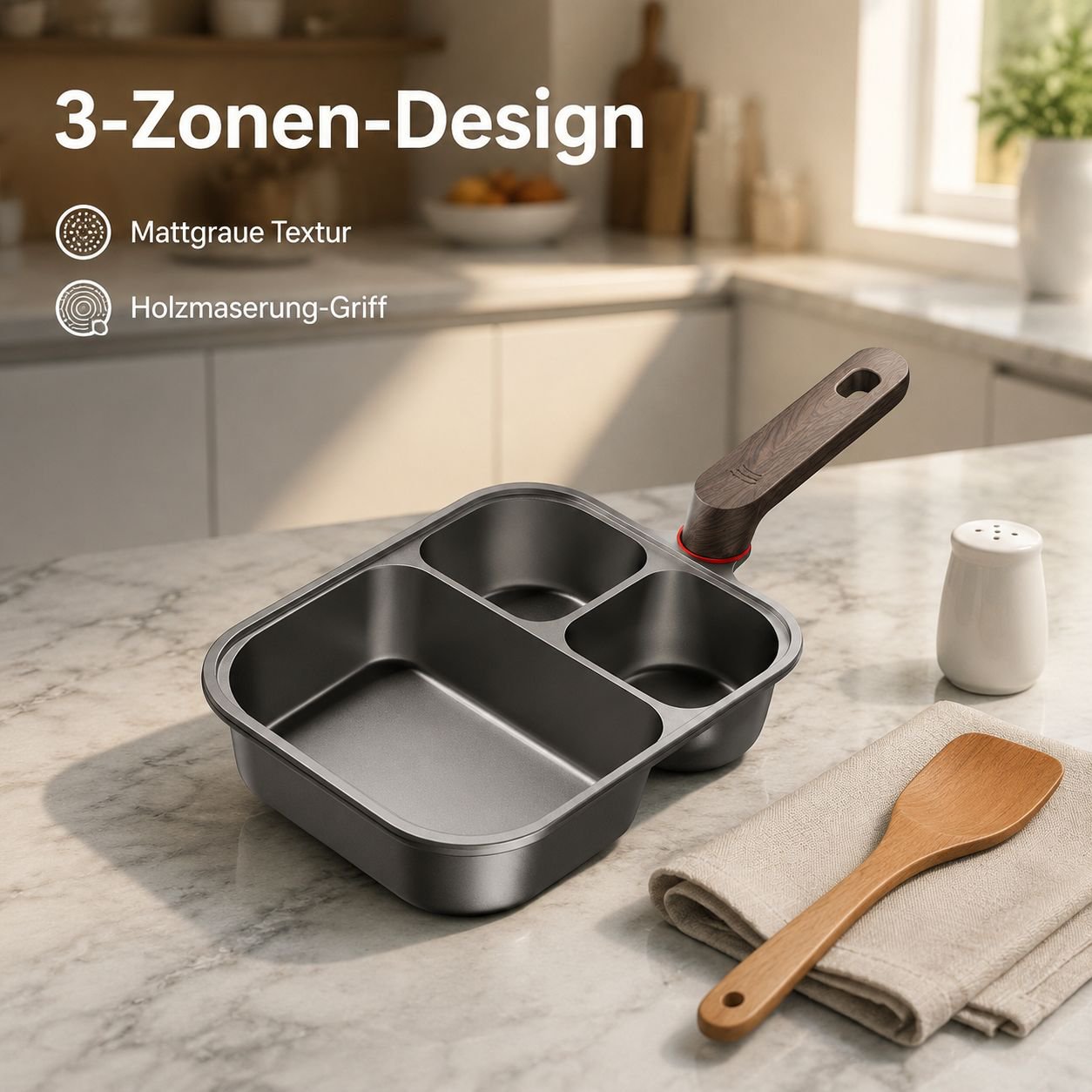3-in-1 Frühstückskocher zum Braten von Eiern
