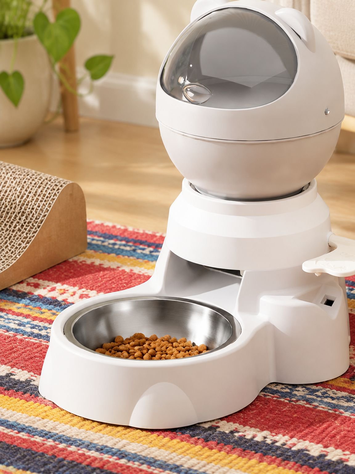 Comedero automático presionable e interactivo para perros y gatos