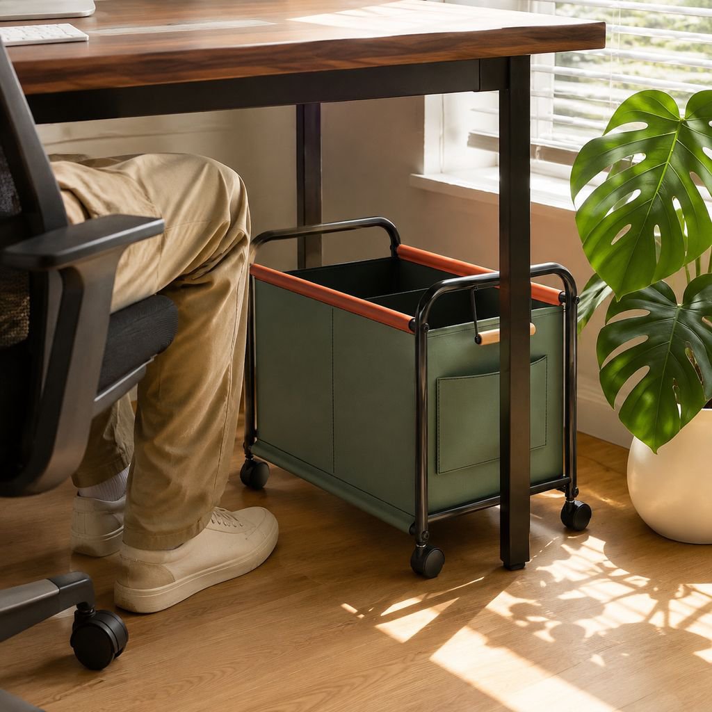 Multifunctional Under-Table Storage Rack Office Organizer