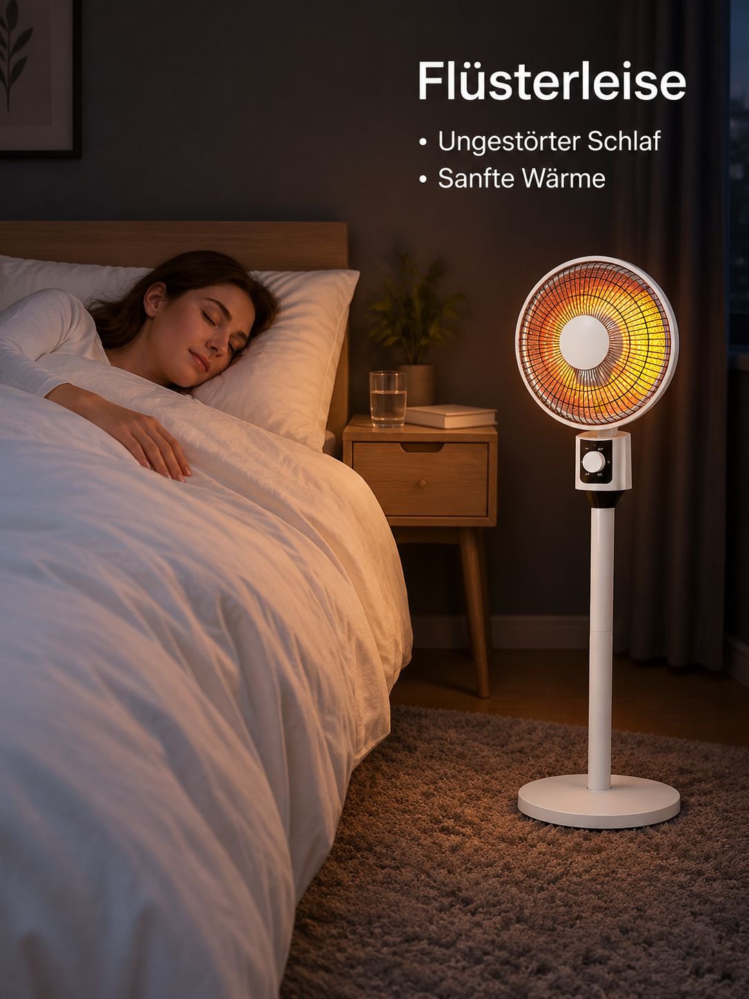 Energieeffiziente Heizung mit breitem Winkel und schneller Wärmeabgabe