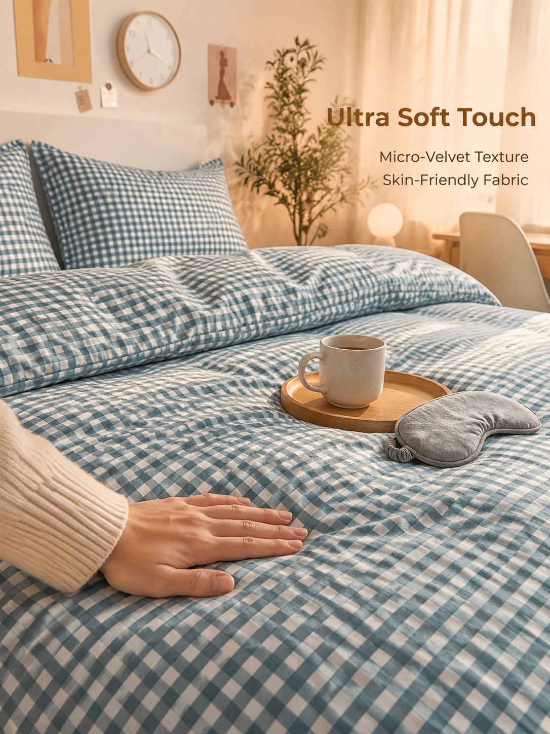 Skin-friendly matte solid color bed sheets and duvet covers