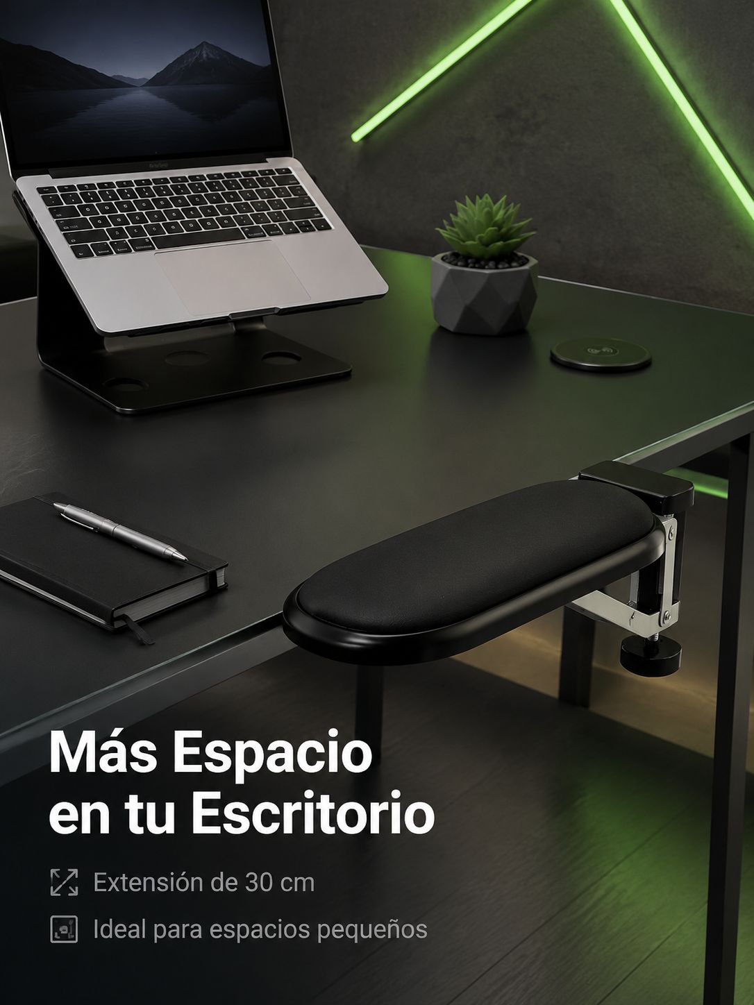 Soporte de muñeca y brazo para escritorio, reposabrazos y reposamuñecas