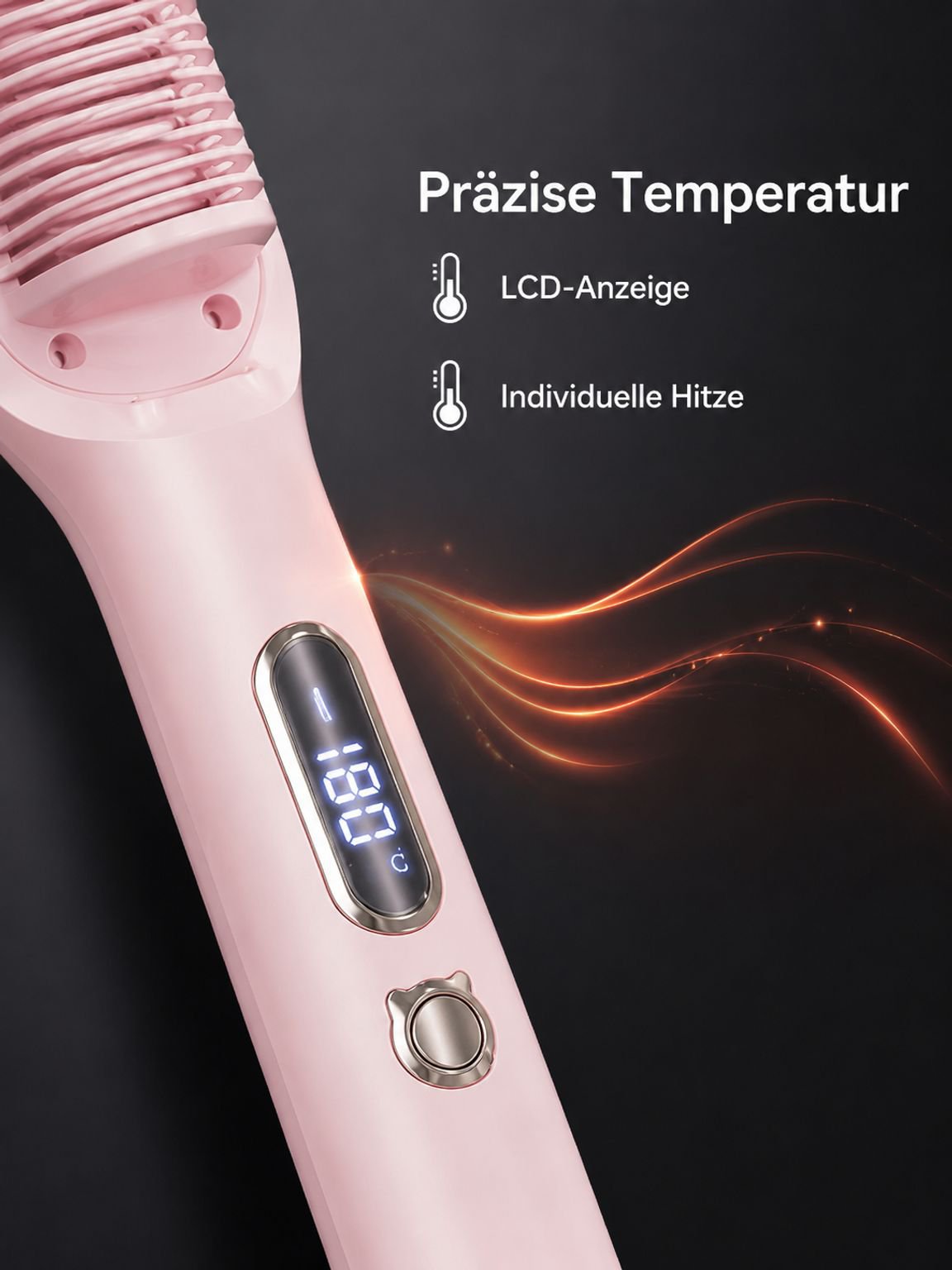 Lazy Rabbit Haarglätter mit Negativ-Ionen-Technologie und LCD-Kamm – Schonend zum Haar, geeignet zum