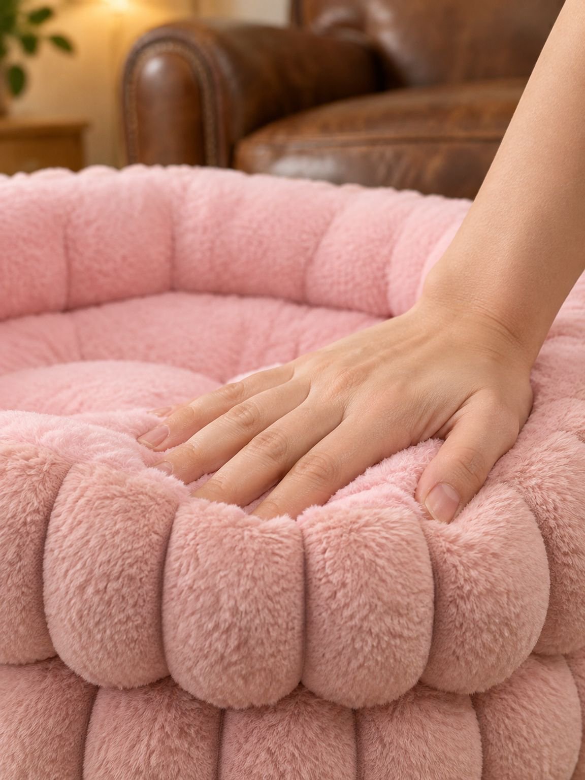 Cama Redonda de Doble Capa para Gato y Perro
