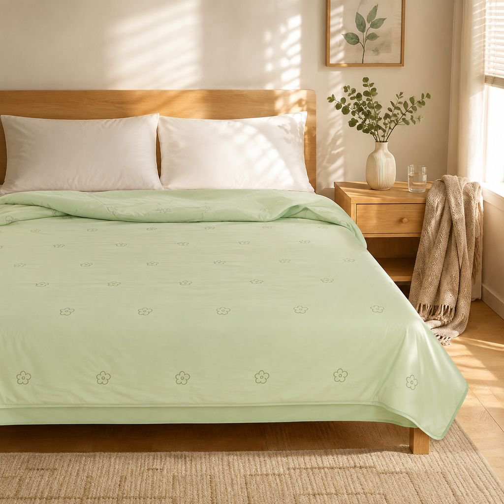 Breathable Summer Thin Quilt, Skin-friendly Quilt Cover, Easy Care, High Temperature Use