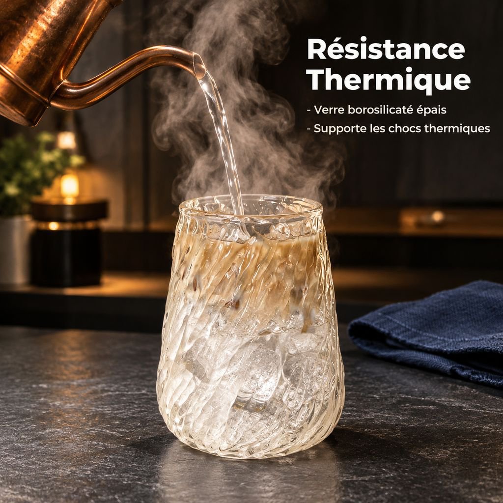 Verre à café latte au design élégant et moderne