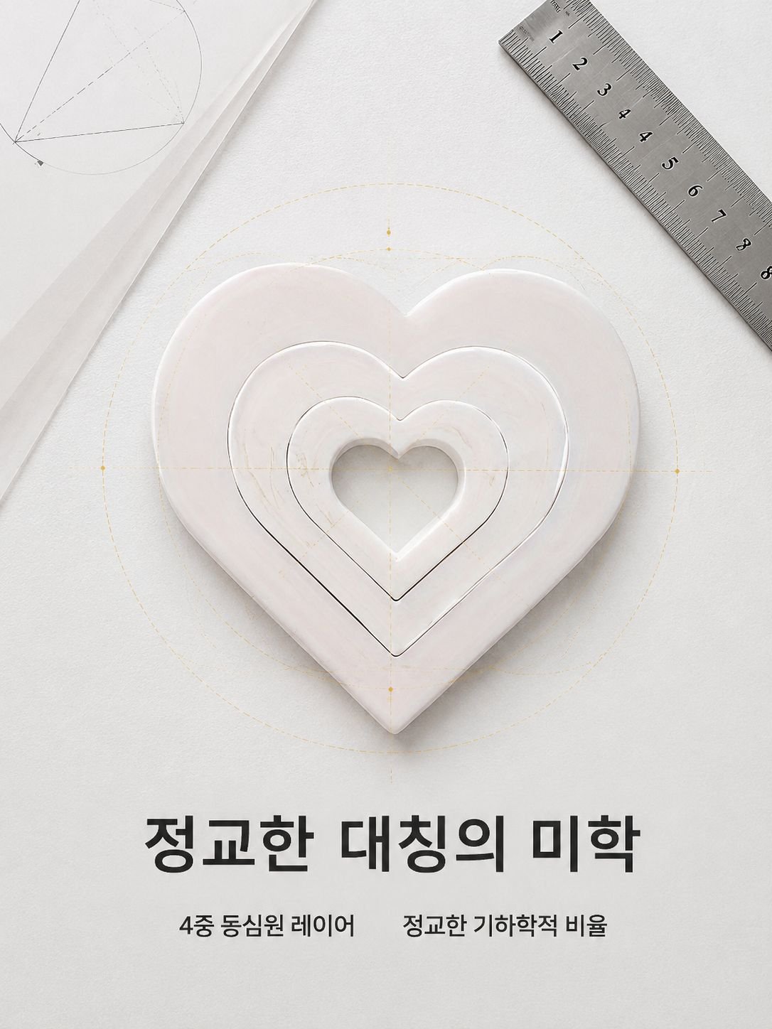 하얀 하트 모양 장식