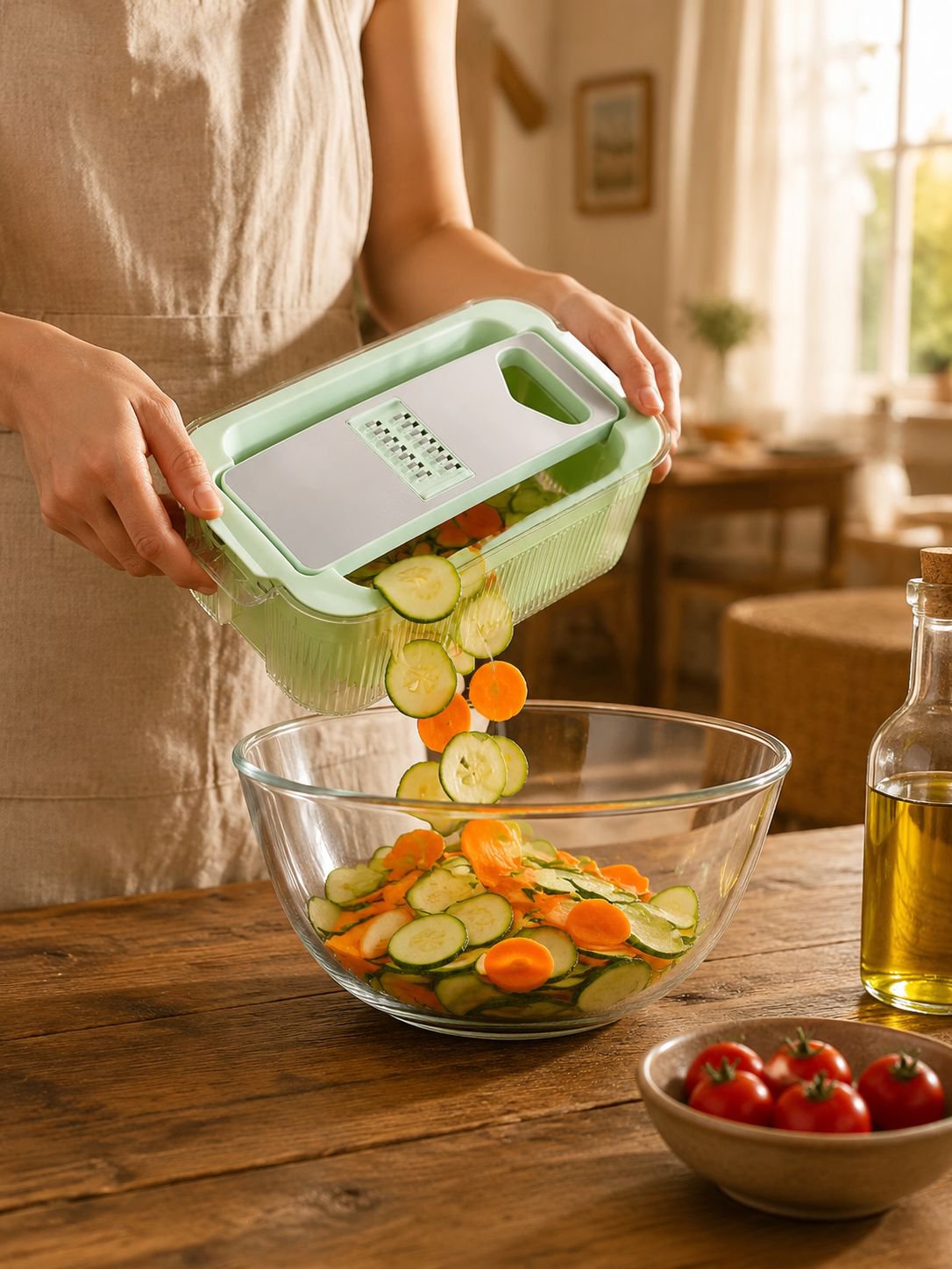 Mandoline multifonctionnelle facile à utiliser et à nettoyer