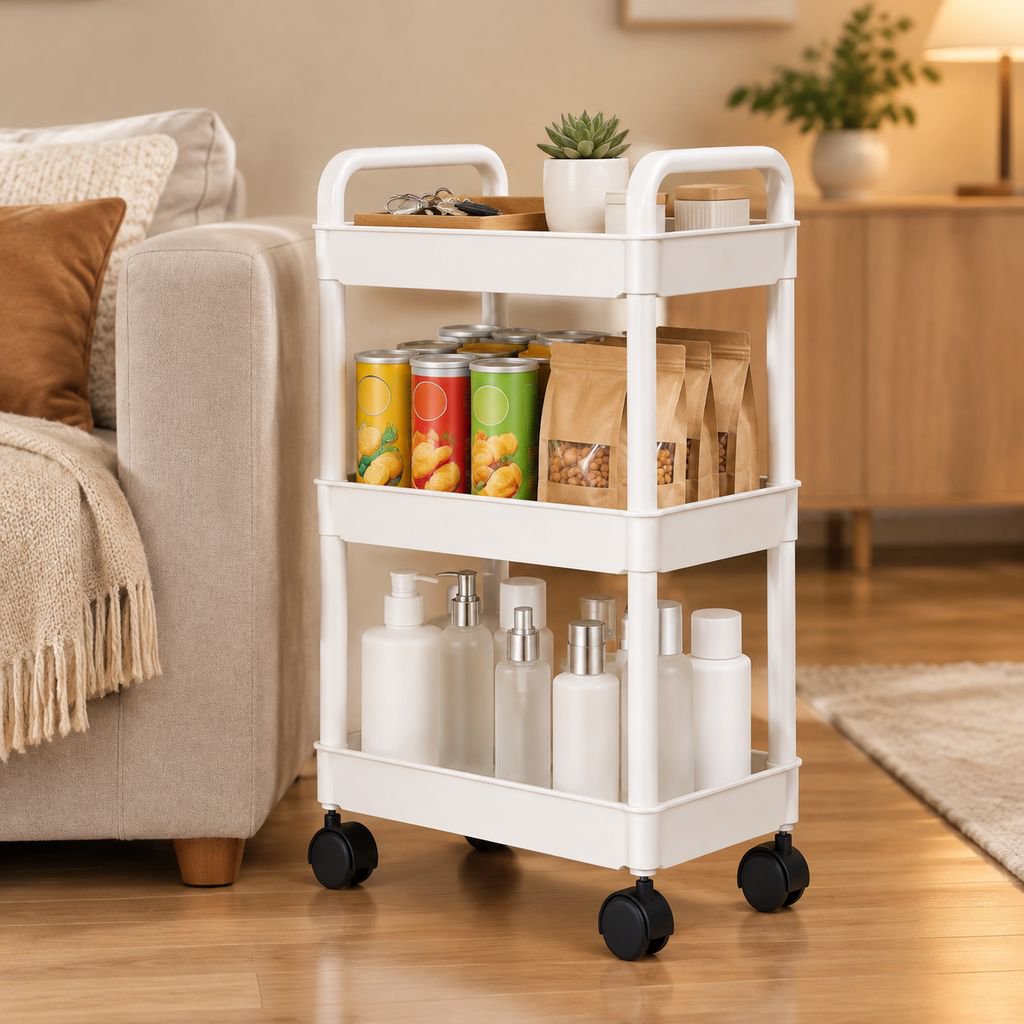 Removable organizer trolley for small spaces