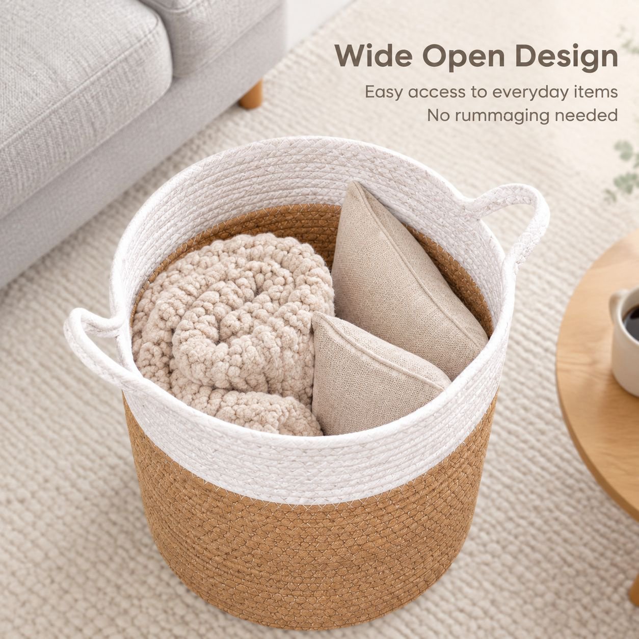 Large Cotton Rope Storage Basket