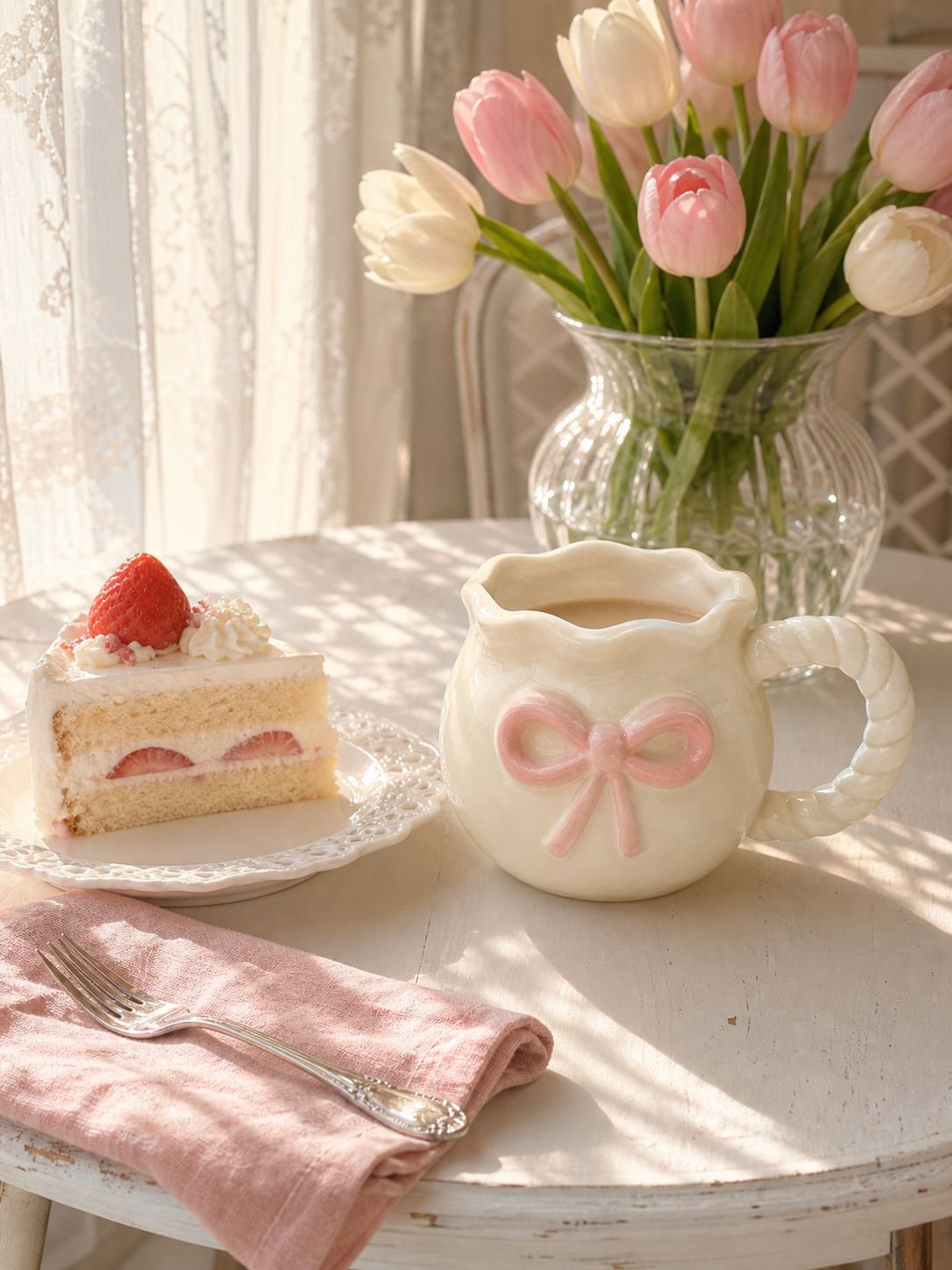 Whimsical handmade mug with irregular shape