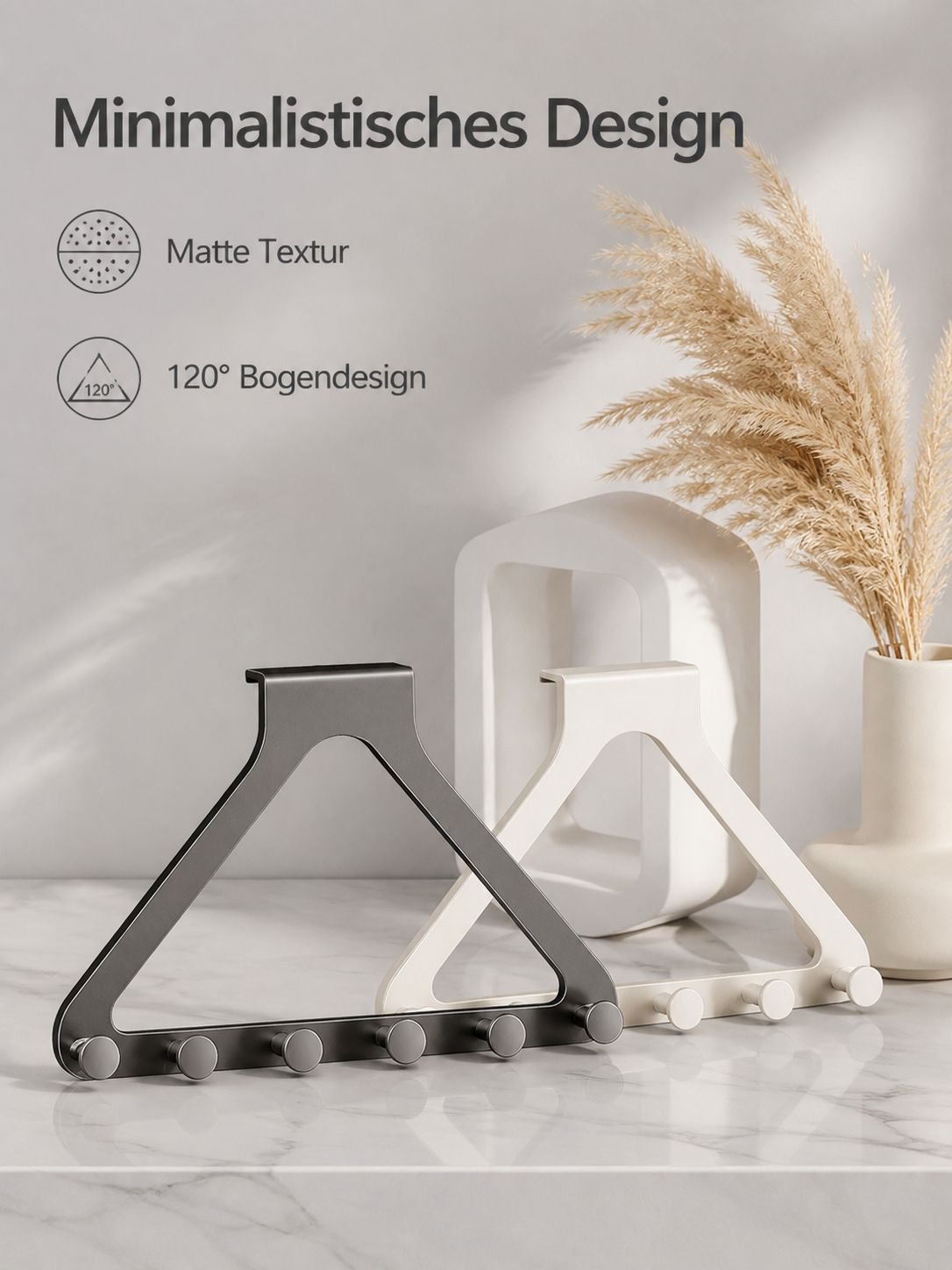 Starker selbstklebender Wandhaken Garderobe für Schlafzimmer und Badezimmer hinter der Tür