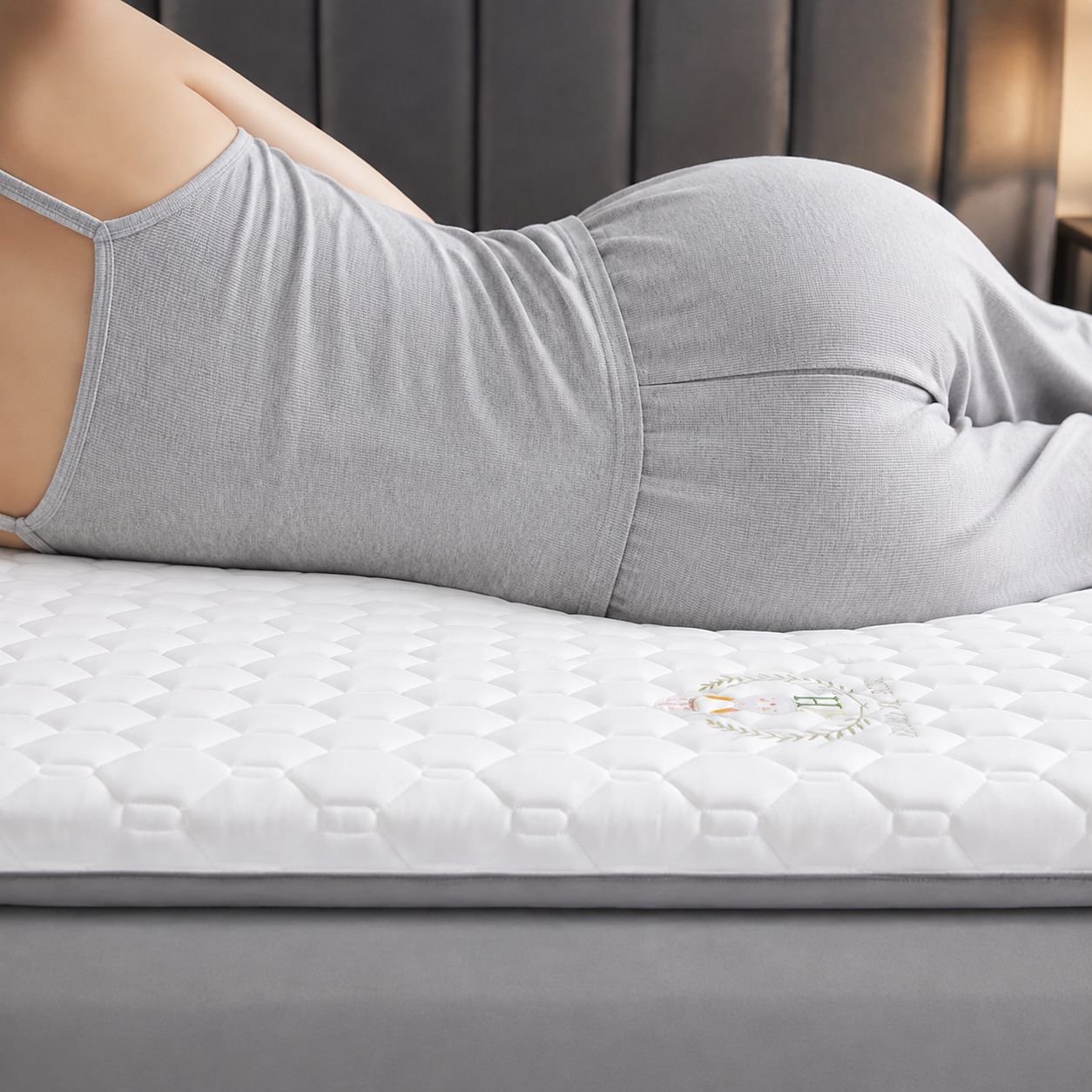 Side view showing the thickness of Comfort Mattress Set