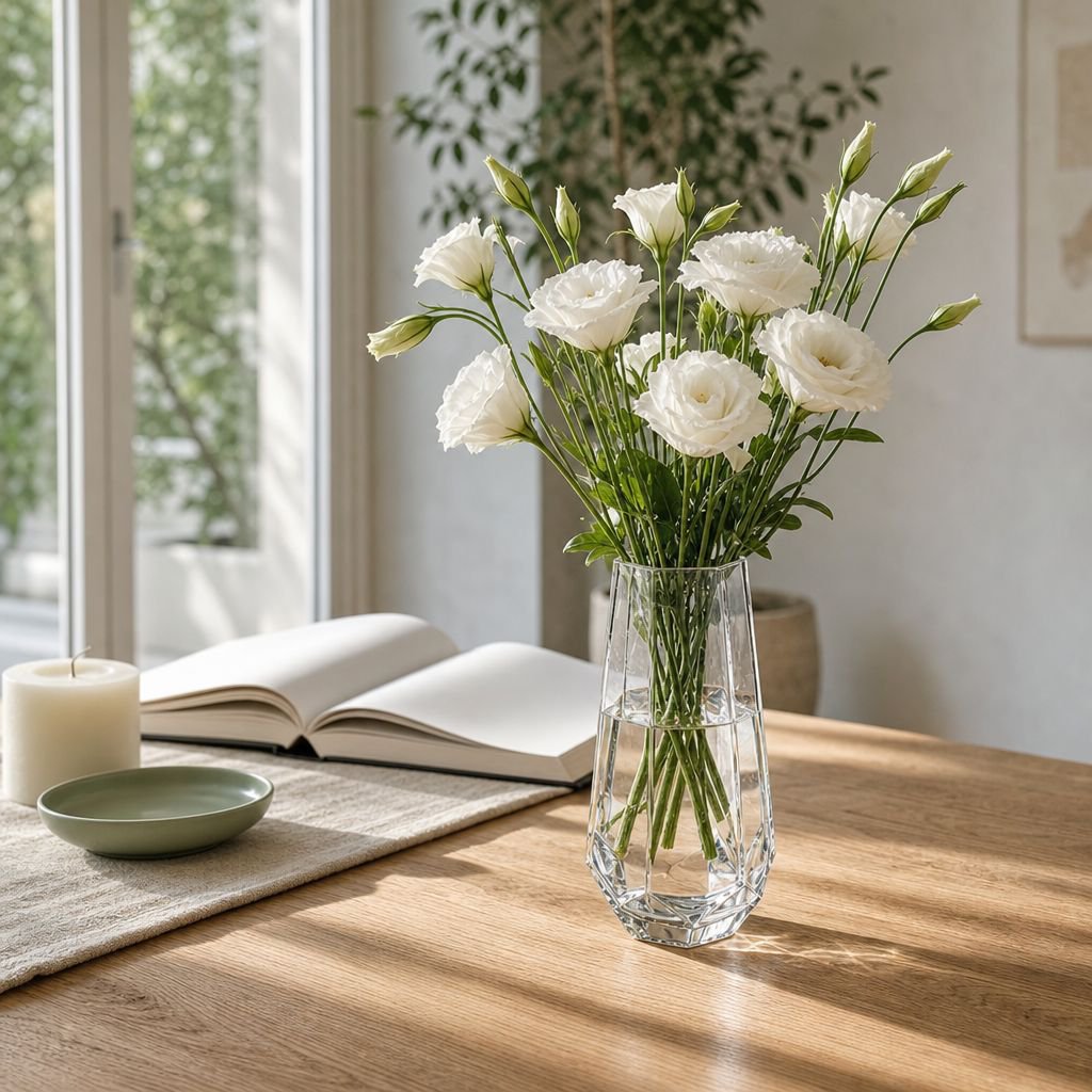 Elegante Glasvase Transparent Große Öffnung für Blumen & Deko