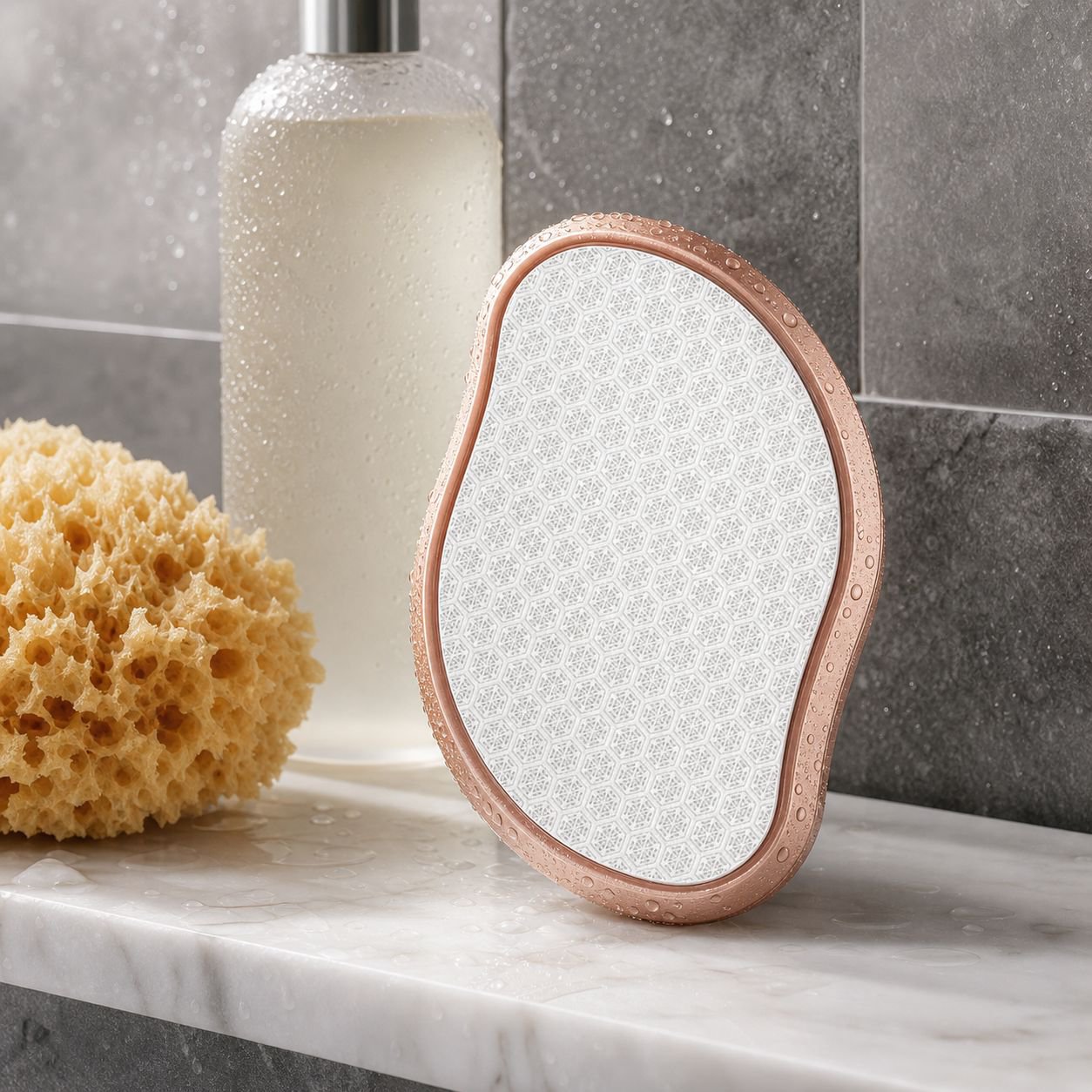 Ergonomic design of nano hair removal exfoliator